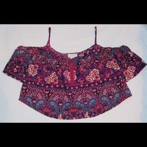 LA Hearts Cold Shoulder Blouse